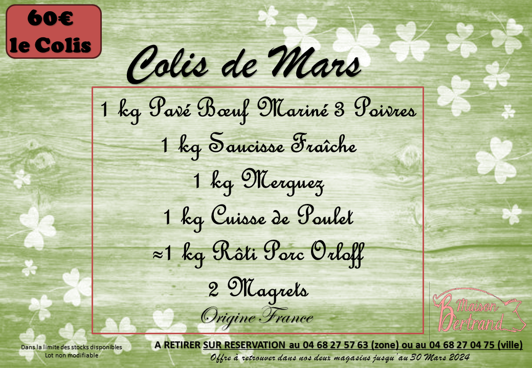 COLIS DE MARS